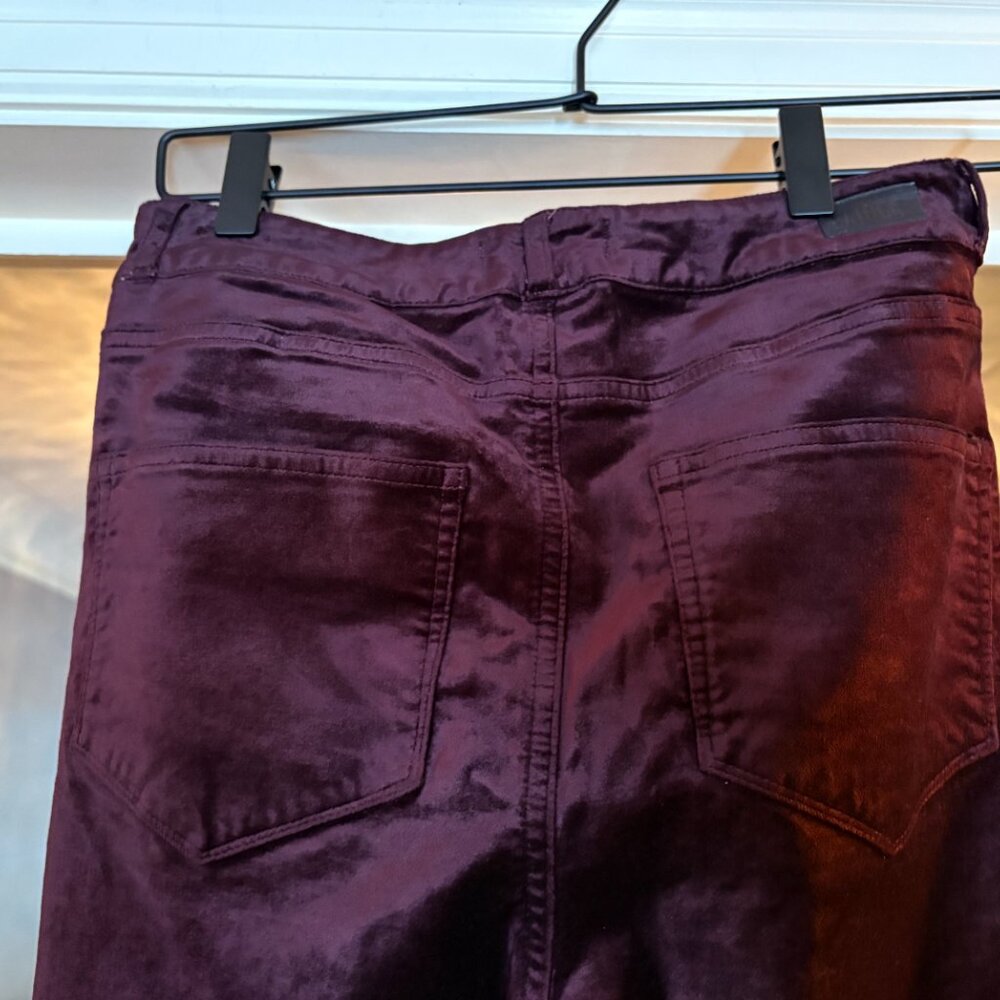 NWOT Paige Velvet Burgundy Hoxton Ultra Skinny Pants. Size 27 - Picture 10 of 10